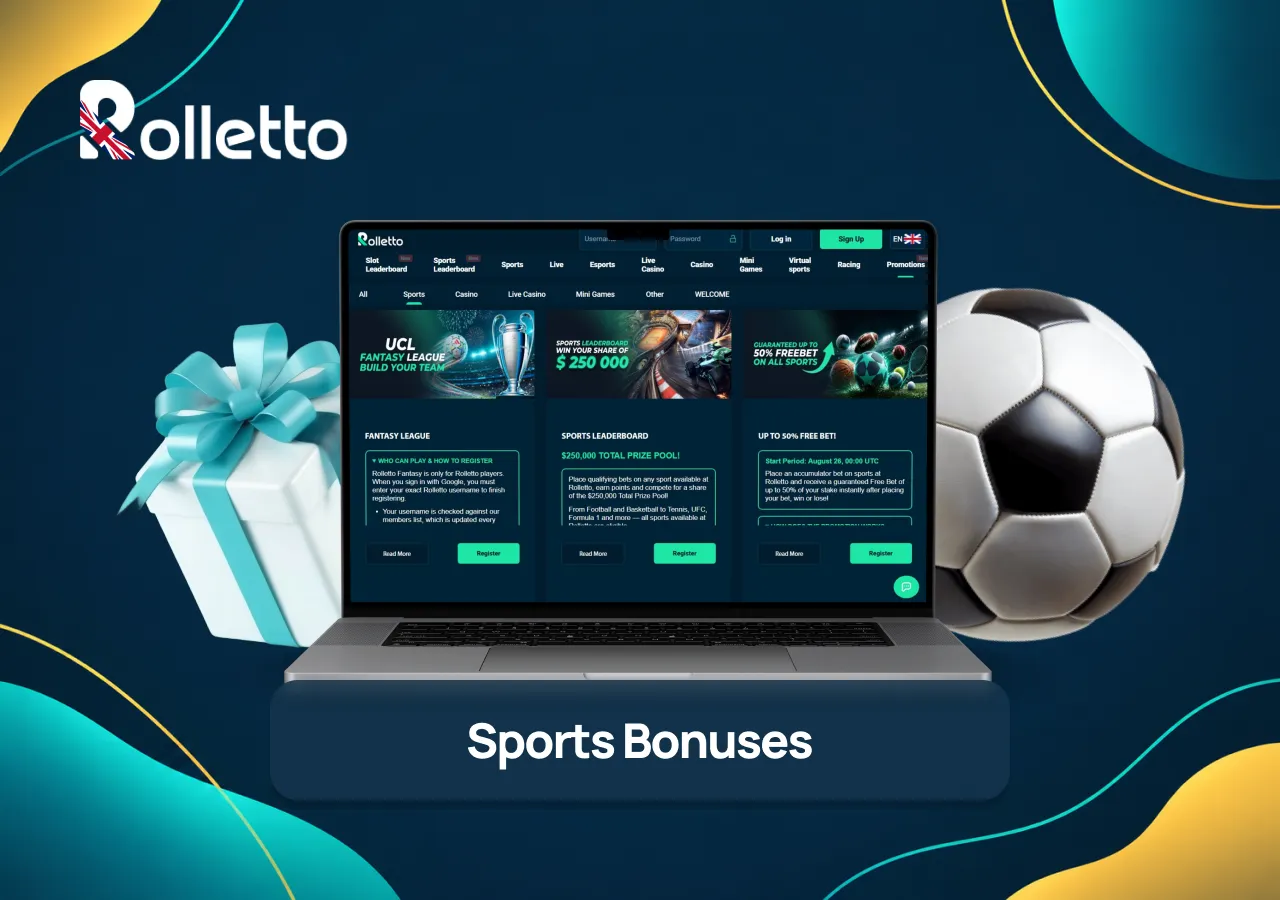 Rolletto sports bonuses